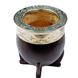 Mate de Poro o Cerámica Personalizado Modelo Imperial boquilla alpaca y bronce