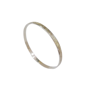 Esclava rayada de plata de 5 mm. de ancho