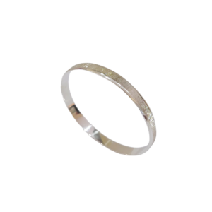 Esclava rayada de plata de 5 mm. para niñas