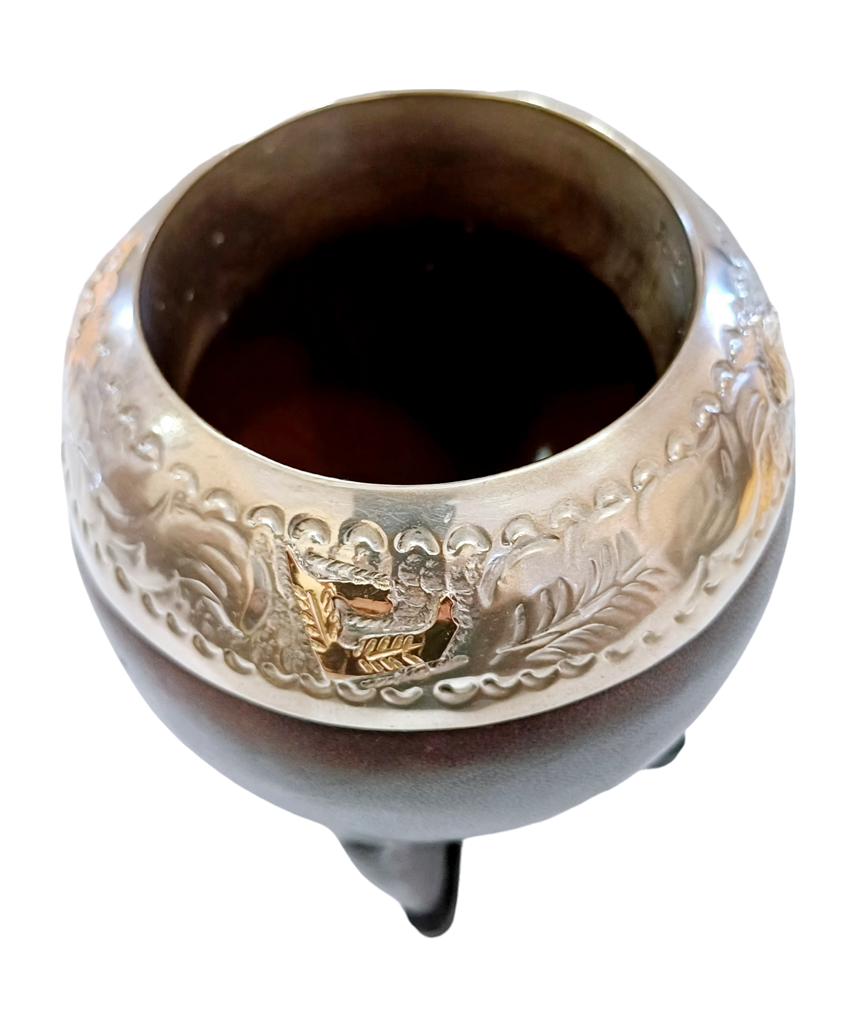 Mate Cerámica Modelo Torpedo boquilla de plata y oro - Imagen 3