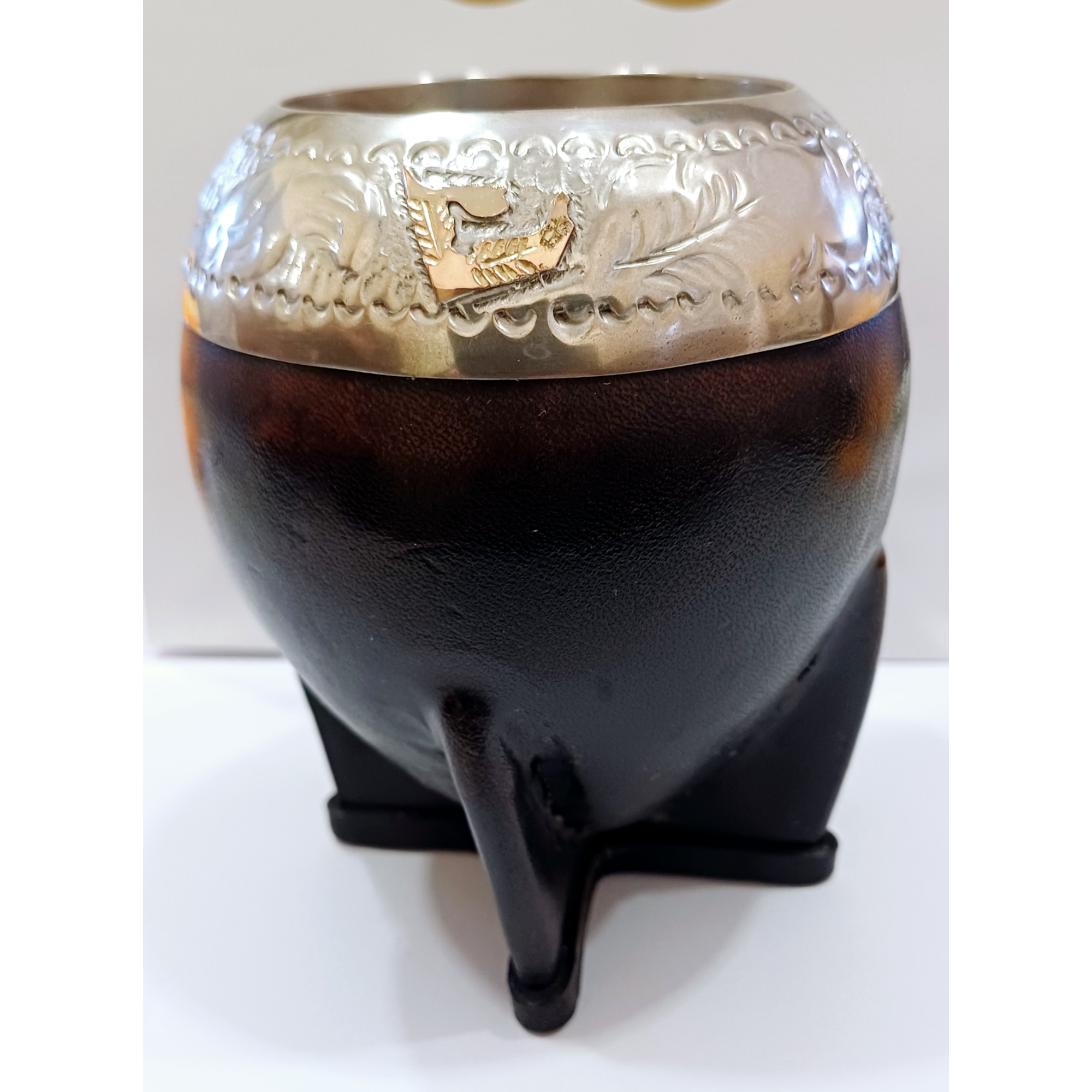 Mate Cerámica Modelo Torpedo boquilla de plata y oro - Imagen 2