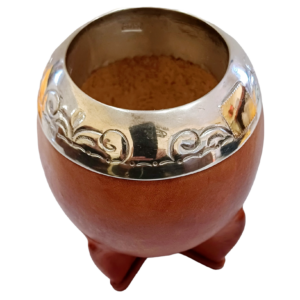Mate Poro Modelo Torpedo boquilla de plata y oro