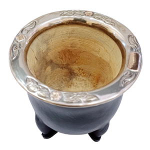 Mate Poro Modelo Camionero boquilla de plata y oro