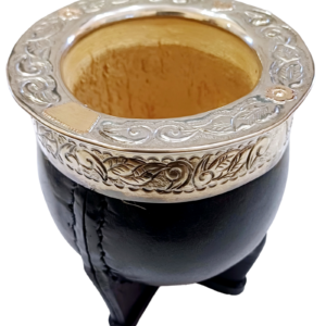 Mate Poro Modelo Imperial boquilla de plata y oro