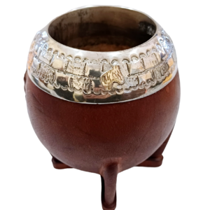 Mate Poro Modelo Torpedo boquilla de plata y oro