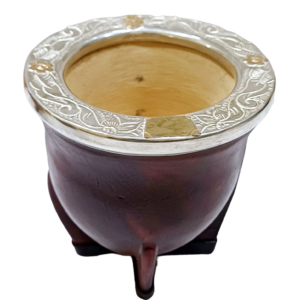 Mate Poro Modelo Camionero boquilla de plata y oro