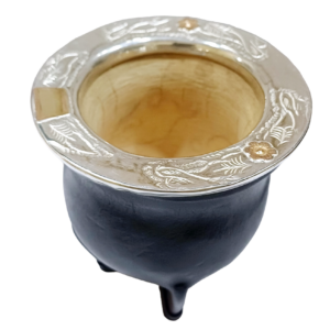 Mate Poro Modelo Camionero boquilla de plata y oro