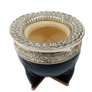 Mate Poro Modelo Imperial ancho boquilla de alpaca