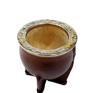 Mate Poro Modelo Camionero boquilla de alpaca y bronce