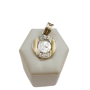 Dije Virgen Niña plata y oro
