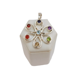 Dije 7 Chakras plata y oro