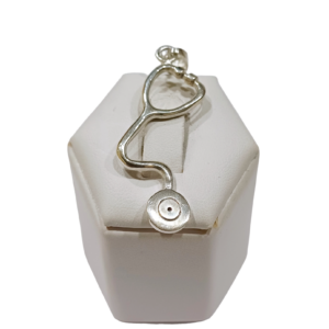 Dije Estetoscopio en plata