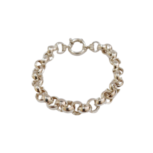 Pulsera rolo en plata grosor Nro. 4