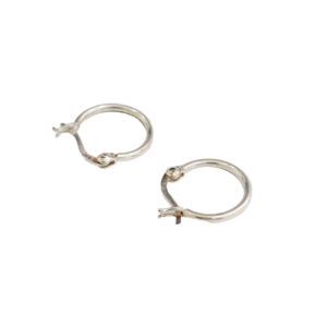 Aros en plata inflados chicos