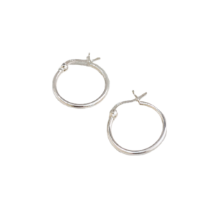 Aros inflados en plata intermedios