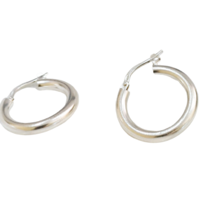 Aros en plata inflados medianos