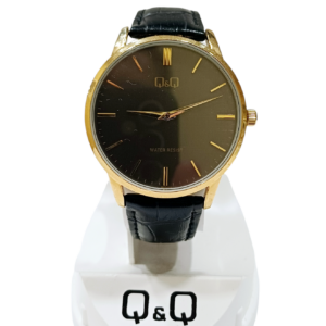Reloj "Q&Q" malla Cuero negra