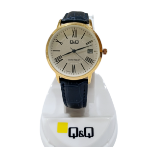 Reloj "Q&Q" malla Cuero azul