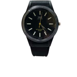 Reloj "Q&Q" malla PVC negra