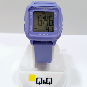 Reloj Digital "Q&Q" malla PVC Lila