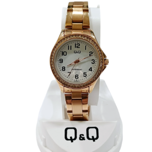 Reloj "Q&Q" malla metalica Cobrizo