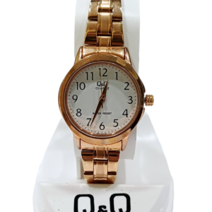 Reloj "Q&Q" malla metalica Cobrizo