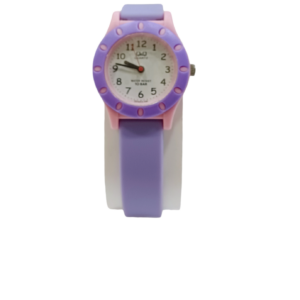 Reloj "Q&Q" malla PVC Lila claro
