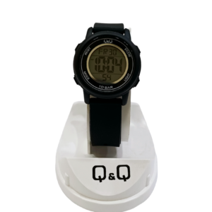 Reloj Digital "Q&Q" malla PVC Negro