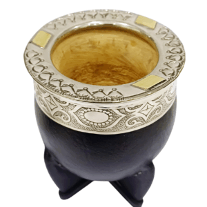 Mate Poro Modelo Imperial boquilla de alpaca y bronce