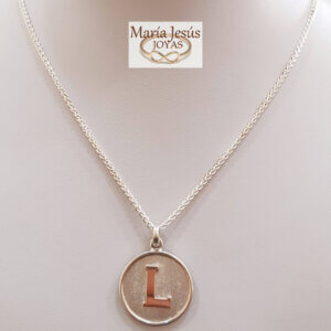 Cadena de Plata con Dije Personalizado Plata y Oro