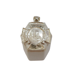 Dije Cruz de San Benito en plata