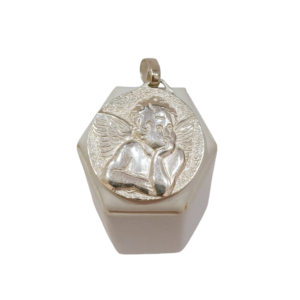 Dije Ángel de la Guarda en plata