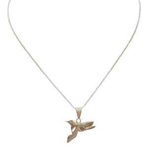 Cadena rolito en plata con dije de paloma