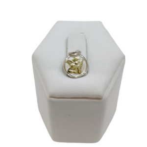 Dije ángel de la guarda plata y oro