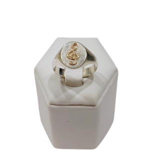 Anillo Músico en plata y oro