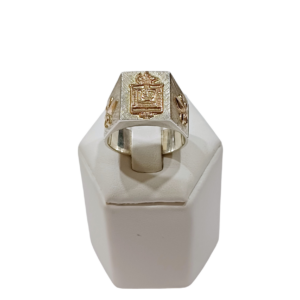Anillo Policia plata y oro modelo caballero