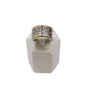 Anillo guarda ancho plata y oro