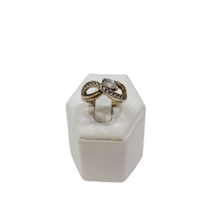 Anillo Infinito plata y oro con cubic y circonias