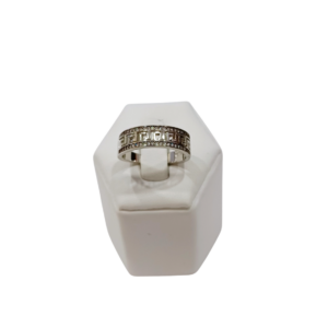 Anillo guarda de plata con circonias