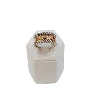 Anillo plata y oro