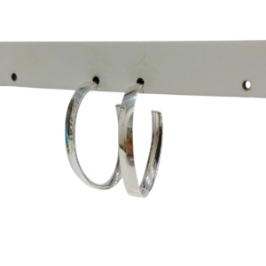 Aros oval en plata