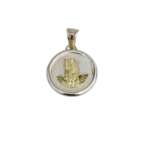 Dije San Expedito plata y oro