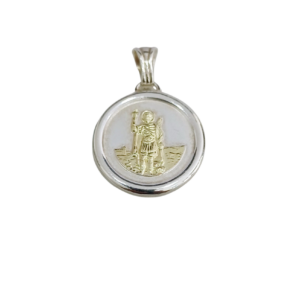 Dije San Expedito plata y oro
