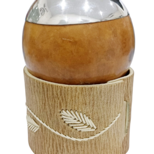 Mate de poro Modelo torpedo boquilla de plata y soporte de cuero