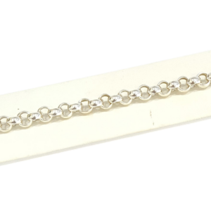 Pulsera rolo en plata grosor Nro. 3