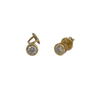 Abridores Oro 10 kilates con cubic 5 mm.