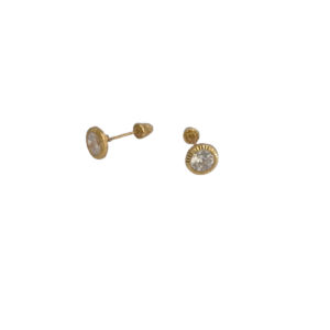 Abridores Oro 10 kilates con cubic 5 mm.