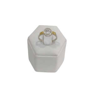 Cintillo plata y oro con cubic