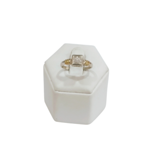 Cintillo plata y oro con cubic