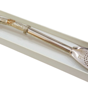 Bombilla de plata con escudo de Nacional en Oro